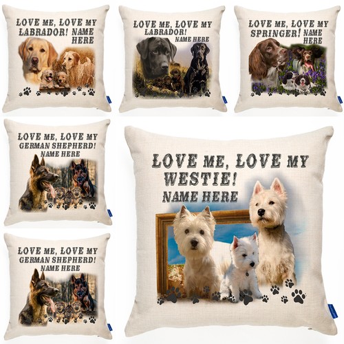 Personalised dog cushion cover - personalised,