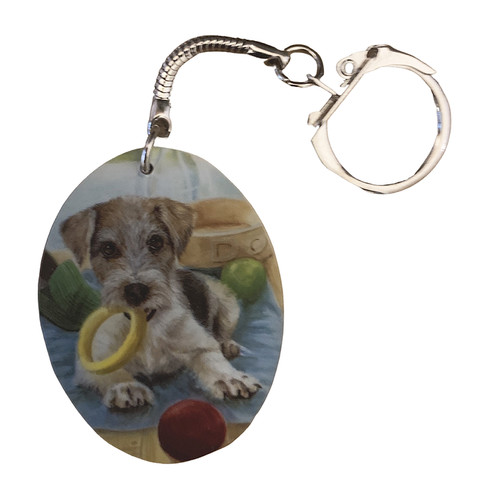 Jack russell puppy keyring - jack,